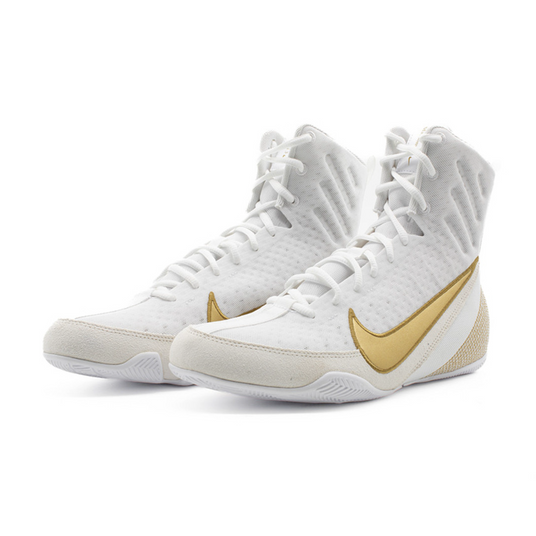 Купить Боксерки Nike Machomai 3 White-Gold в интернет магазине 4Fights