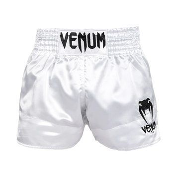 Venum Classic Muay Thai Shorts - White/Black, S