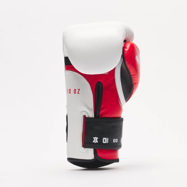 Leone Boxing Gloves IL TECNICO N3 (White-Red), 10 oz