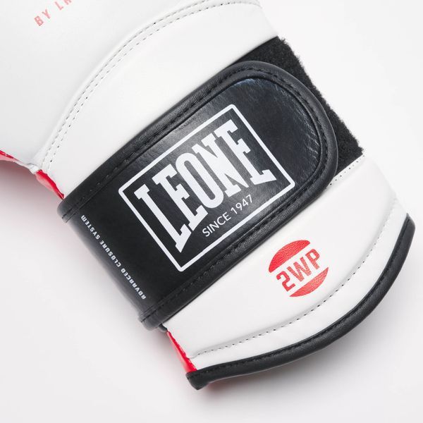 Leone Boxing Gloves IL TECNICO N3 (White-Red), 10 oz