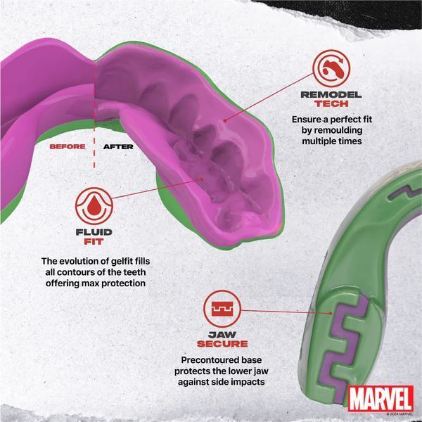Капа SafeJawz&reg; Marvel The Hulk Mouthguard Adult SJ Hulk A фото