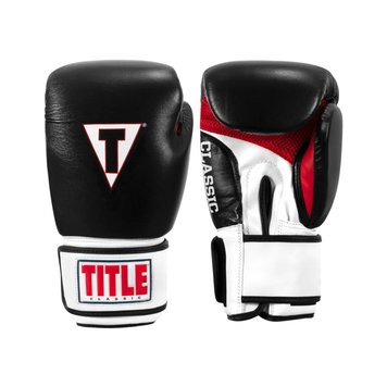 TITLE Classic Leather Super Bag Gloves 2.0 (Black), 10 oz
