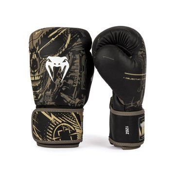 Venum Invader Boxing Gloves - Black/Sand, 16 oz