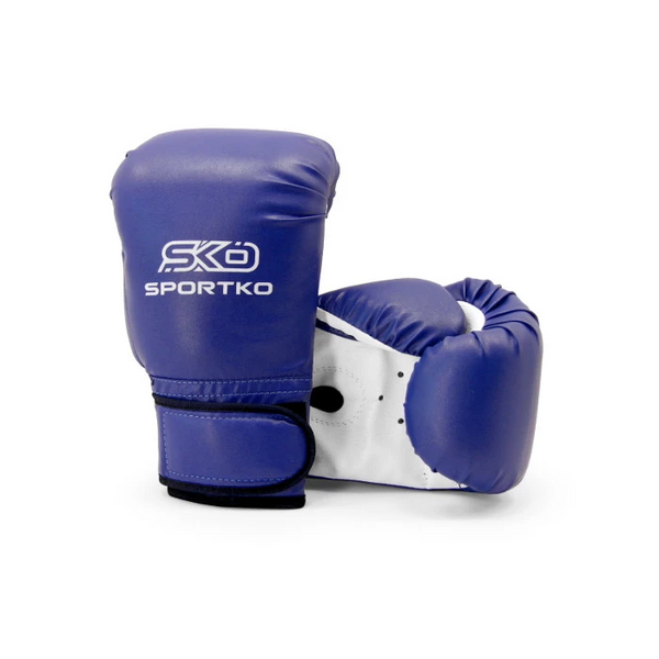 Боксерские перчатки Sportko ПД2 Синие SKO PD2B 10 фото