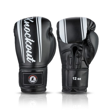 Рукавиці для боксу Knockout Drago 1.0 /чорно-білі/ KO BG D002 - 10 фото